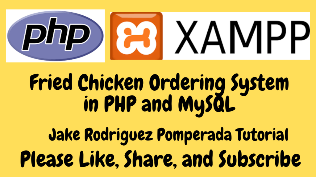 Fried Chicken Ordering System in PHP and MySQL Free Computer