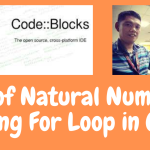 Sum of Natural Numbers using For Loop in C++